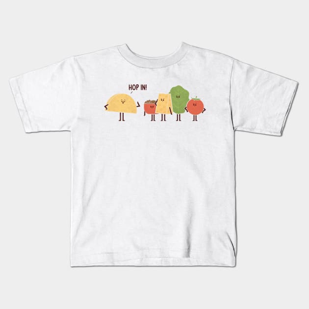 Hop In Kids T-Shirt by HandsOffMyDinosaur